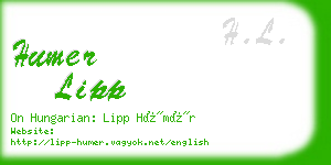 humer lipp business card